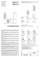 Cambridge Audio Aero 2 6 - Installation Guide 